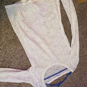 Cream lace cover dress